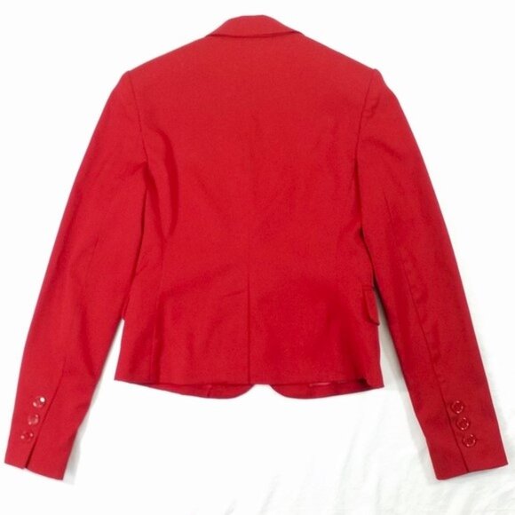 Vintage Body by Victoria Red Long Sleeve Single Button Blazer Jacket Womens 2 - Picture 8 of 12